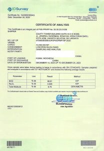 Certificate Of Analysis